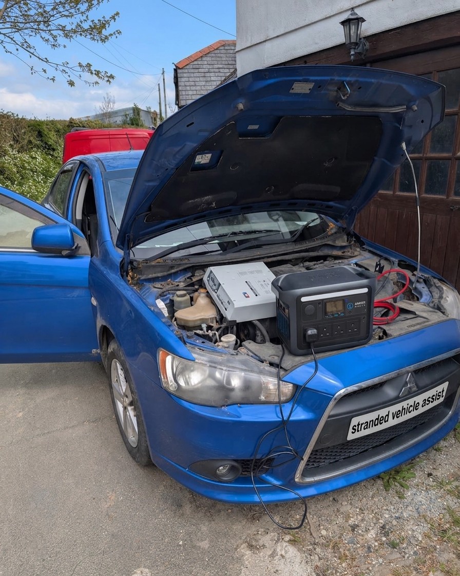 On-site vehicle diagnostics warning lights fault identification Somerset